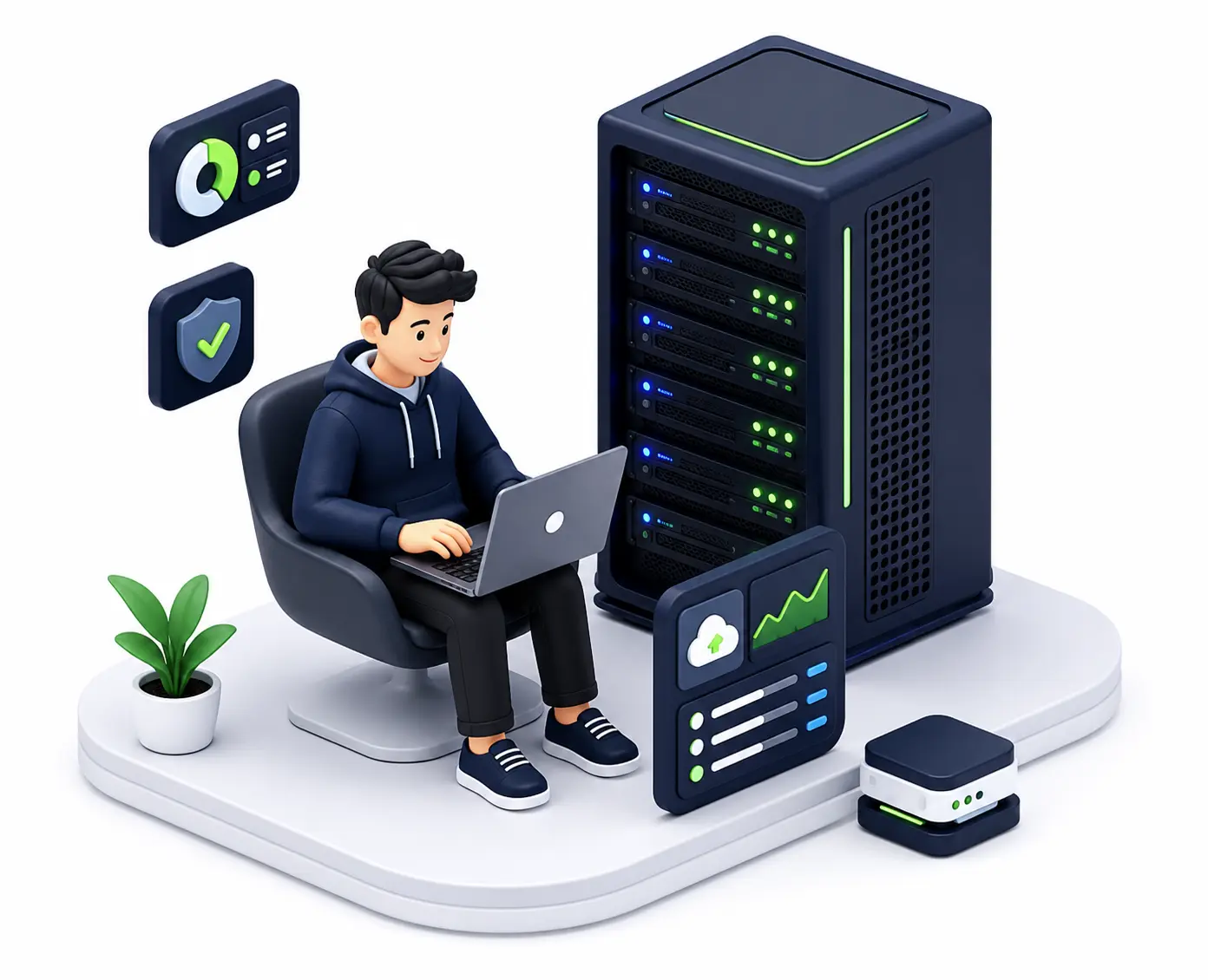 iHoster Tier-3 technical support assisting with VPS server management